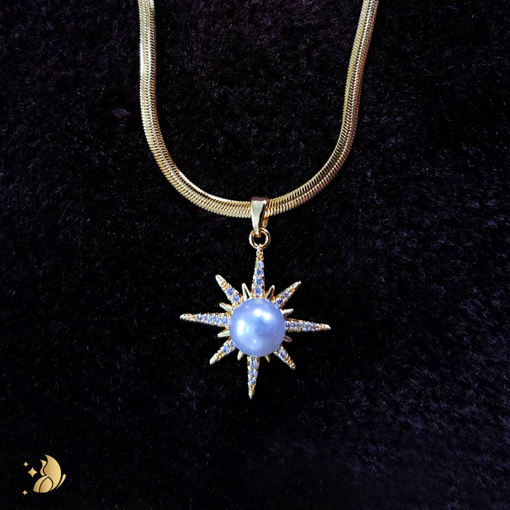 Laviora Radiant Sun Pearl Pendant Necklace – Onam Jewellery Necklace 12