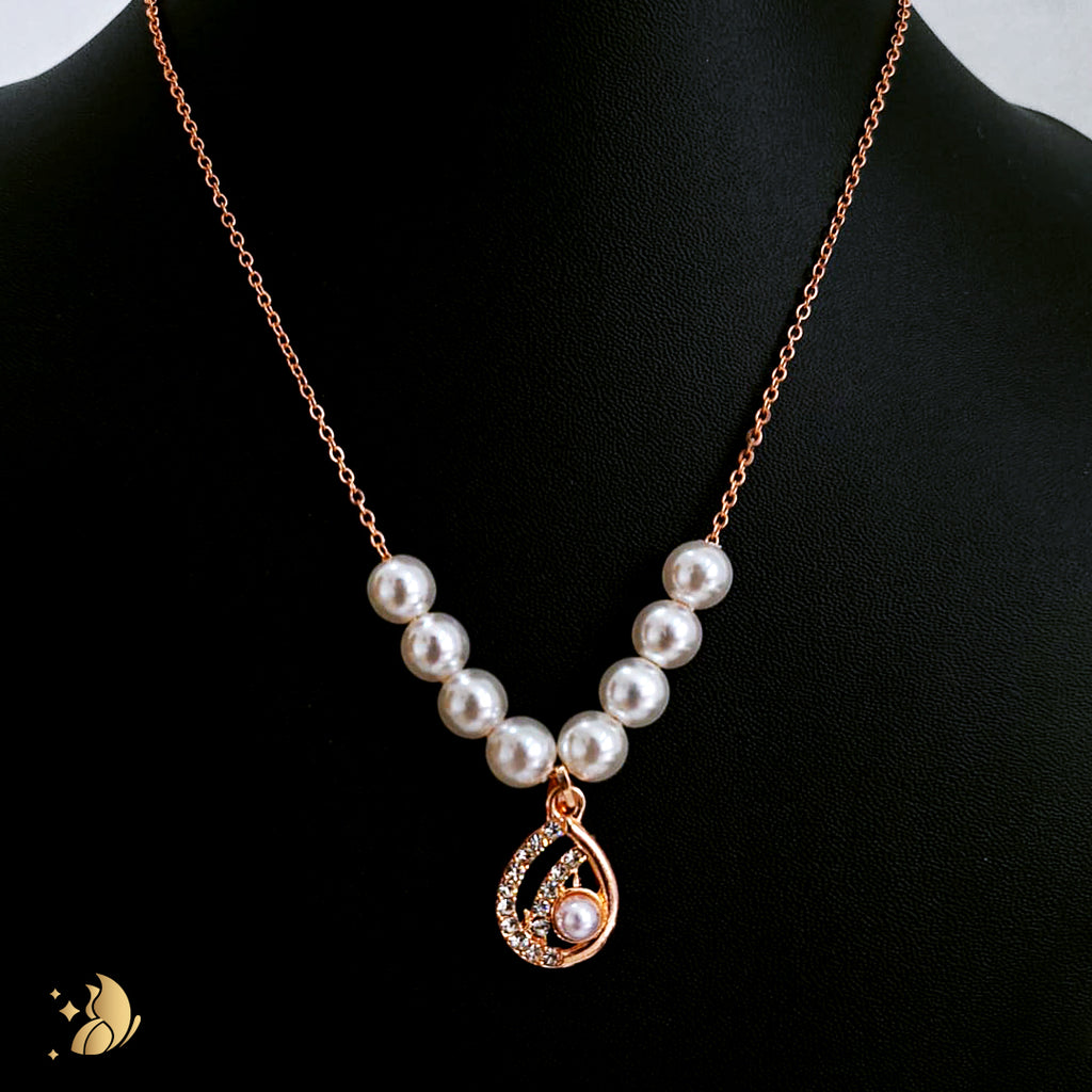 Laviora Pearl Teardrop Harmony Necklace – Onam Jewellery Necklace 14