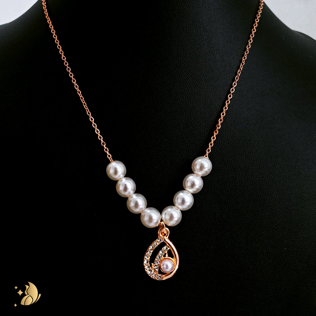 Laviora Pearl Teardrop Harmony Necklace – Onam Jewellery Necklace 14