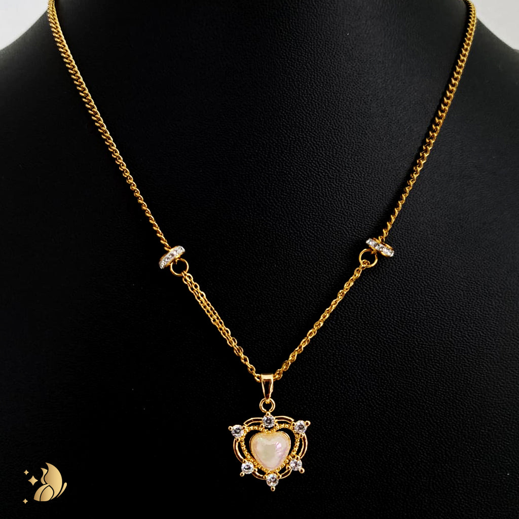 Laviora Golden Heartshine Necklace – Onam Jewellery Necklace 15