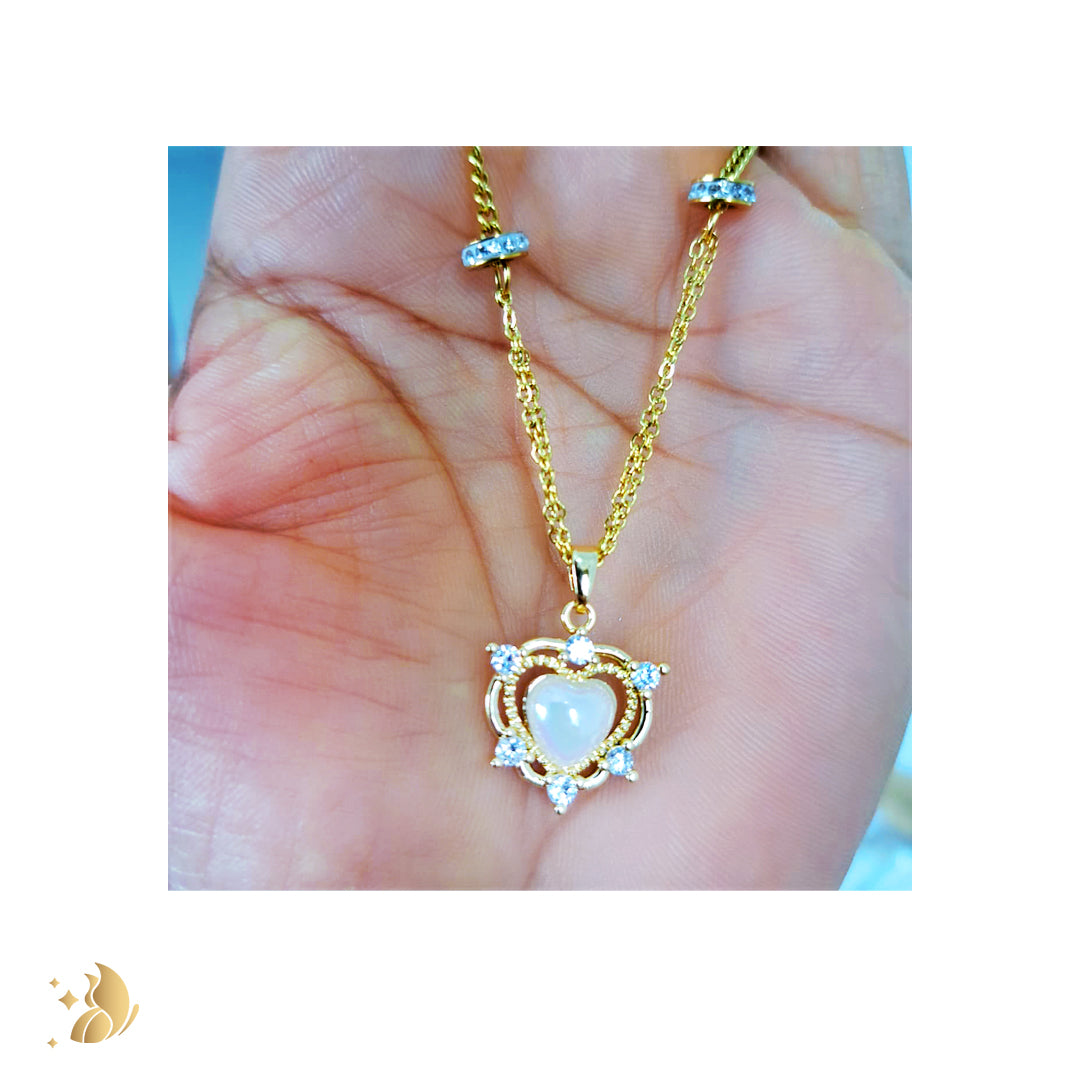 Laviora Golden Heartshine Necklace – Onam Jewellery Necklace 15