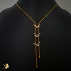 Laviora Golden Butterfly Cascade Necklace– Onam Jewellery Necklace 16