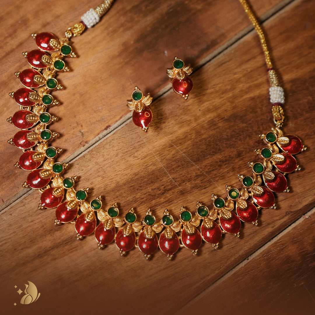 Kerala Palakka Model Necklace – Onam Jewellery Necklace 1
