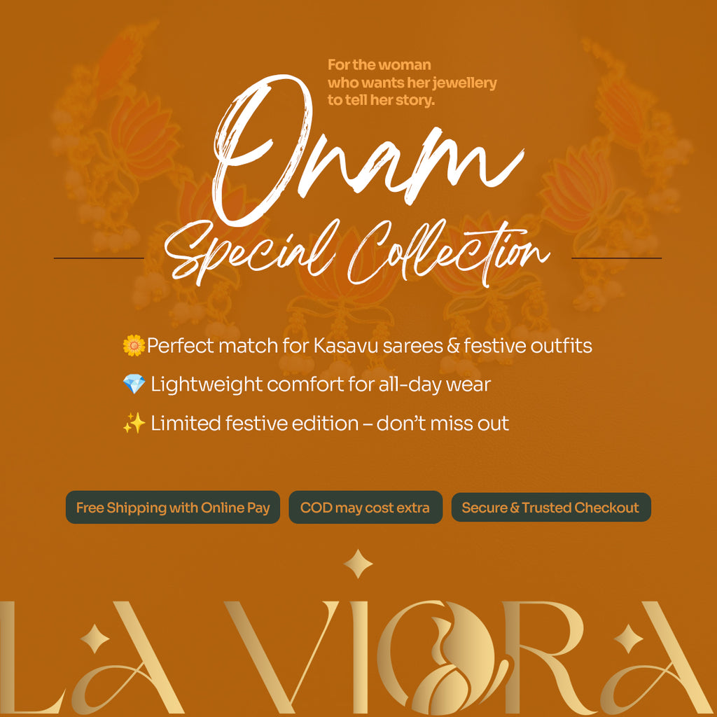 Laviora Temple Heritage Choker with Pearls – Onam Jewellery Necklace 17